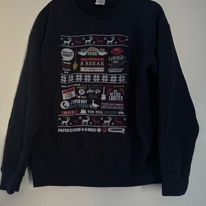 Medium Blue Retro friends inspired crew neck gildan branded